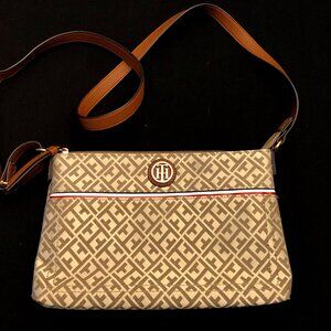 Tommy Hilfiger Monogram Crossbody Purse.